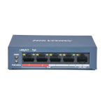 DS-3E0105P-E/M  Switch 4 x 10/100 Mbps PoE Switching +1porte gigabite  Hikvision : Alimentez et connectez vos appareils PoE