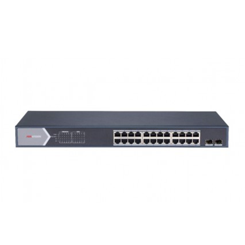 DS-3E0526P-E/M : Switch 24 Port Gigabit 2PORTE SFP Unmanaged POE - HIKVISION