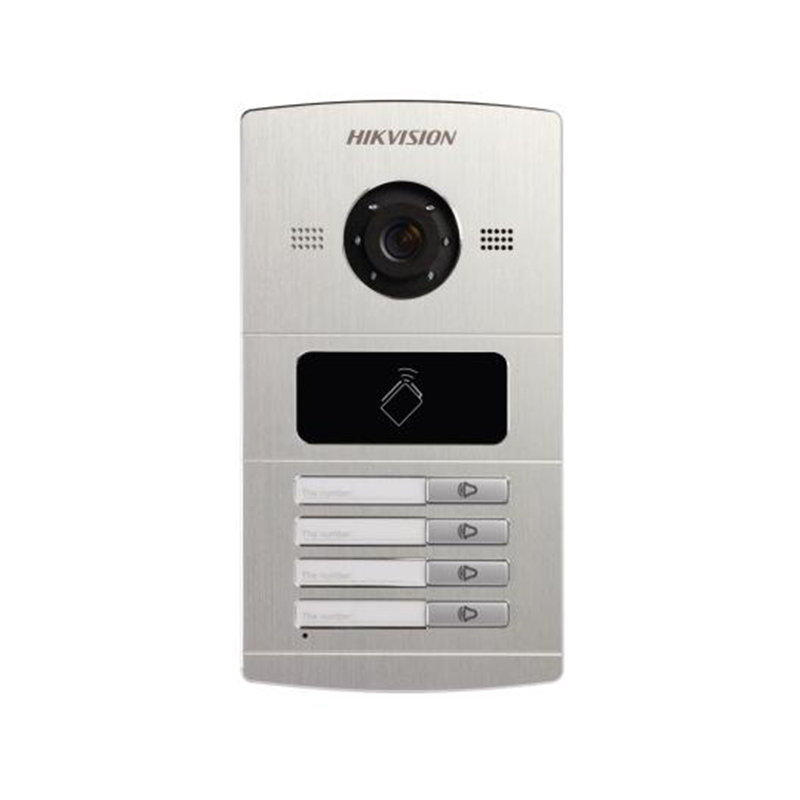 Platine de rue 4 boutons IP Hikvision DS-KV8402-IM