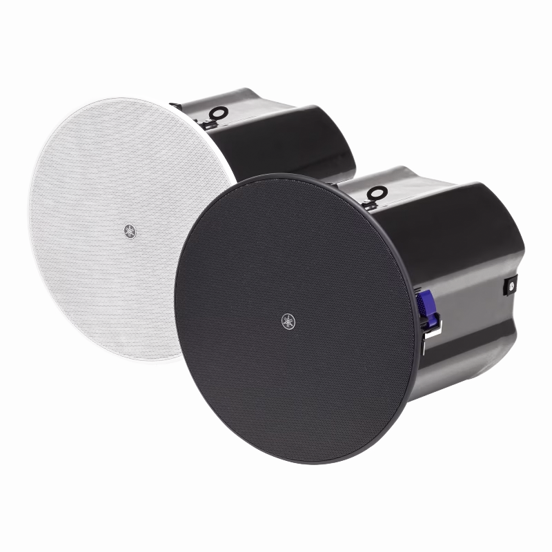 VXC8SW Subwoofer passe-bande encastrable au plafond Yamaha " 200 W avec kit AB-C8S, blanc