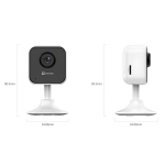 Caméra Mini CS-H1c Wi-Fi Intelligente : Surveillance 1080p, Vision Nocturne, Détection de Mouvement et Audio Bidirectionnel EZVIZ