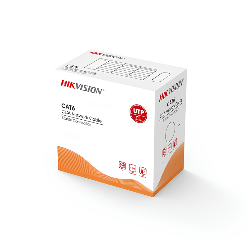 Câble Réseau Hikvision DS-1LN6UU/CCA CAT6 U/UTP 305m - Haute Performance pour Transmission à Haut Débit