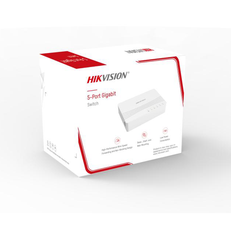 DS-3E0505D-E : Switch réseau 5 ports commutateur Gigabit 5 ports Ethernet 10/100/1000 Mbps Marque Hik vision