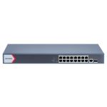 DS-3E1518P-EI : Le switch Gigabit 16 ports RJ45 PoE RJ45 intelligent Commutateur Gigabit 1 porte gigabit 1 port fibre optique gigabit Budget d'alimentation PoE total 230 W Marque Hik vision