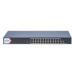DS-3E1526P-EI/M: Le switch Gigabit 24 ports RJ45 PoE intelligent Commutateur Gigabit 24 ports RJ45 PoE 1 porte gigabit 1 port fibre optique gigabit Budget d'alimentation PoE total 230 W Marque Hik vision