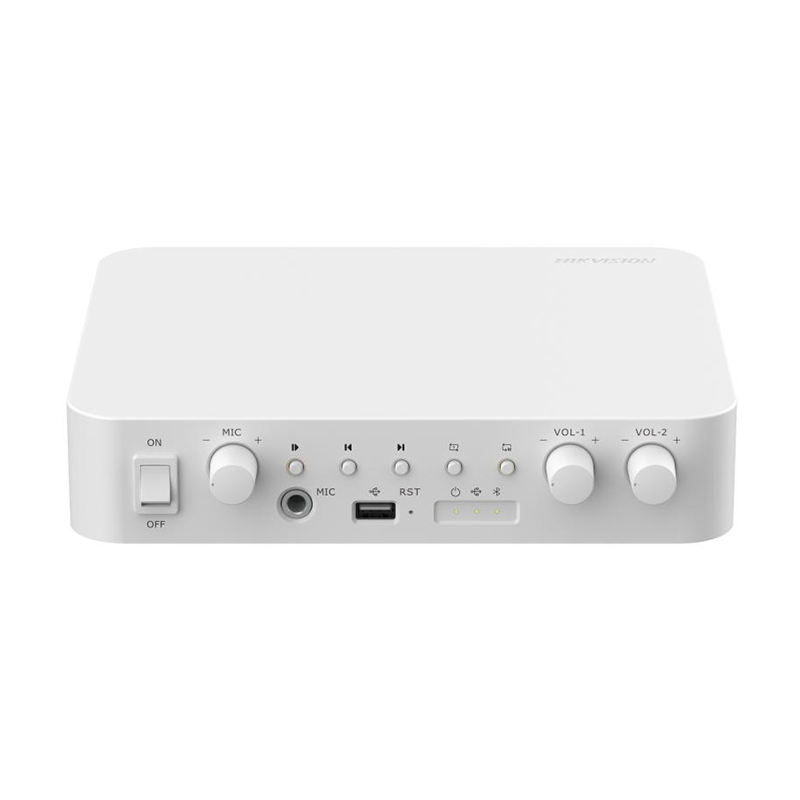 Amplificateur IP Hikvision DS-QAE1A80G1-VB 80W à 2 zones – Audio Bluetooth, USB, et RCA pour systèmes de sonorisation professionnels