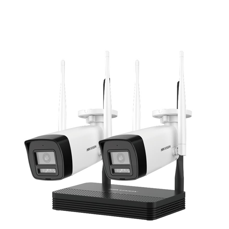 Pack Caméra de Surveillance 4MP Bullet Sans Fil Hikvision NKS424W0H - Idéale pour Surveillance Extérieure avec Wi-Fi et Vision Nocturne