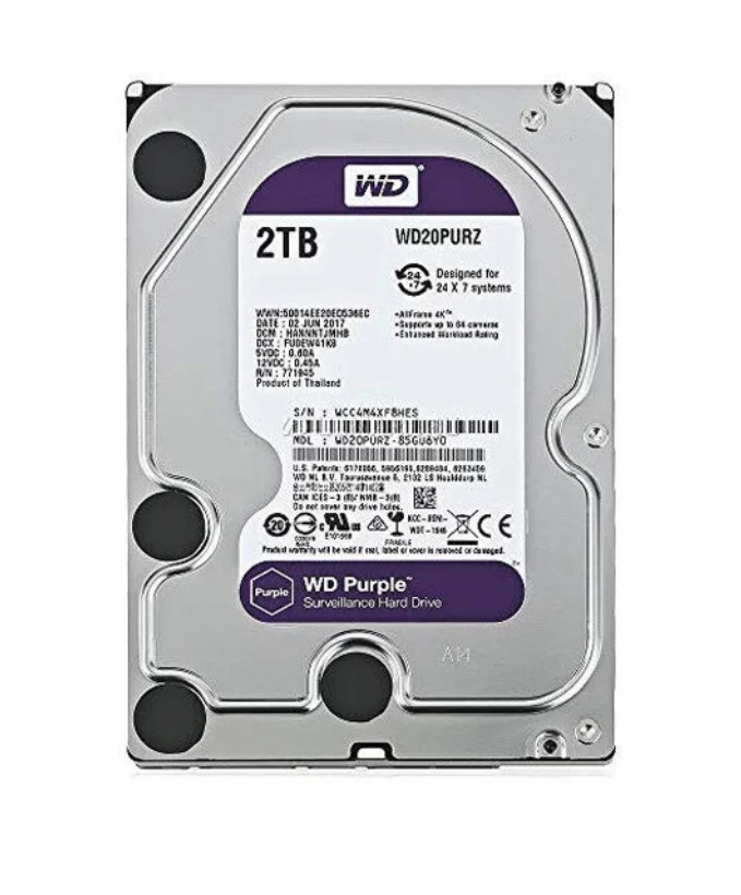 Western Digital 2TB  Disque Dur – Stockage Haute Performance pour Vidéosurveillance
