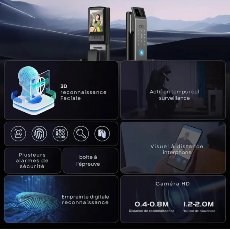 Serrure intelligente QM20 Face-ID